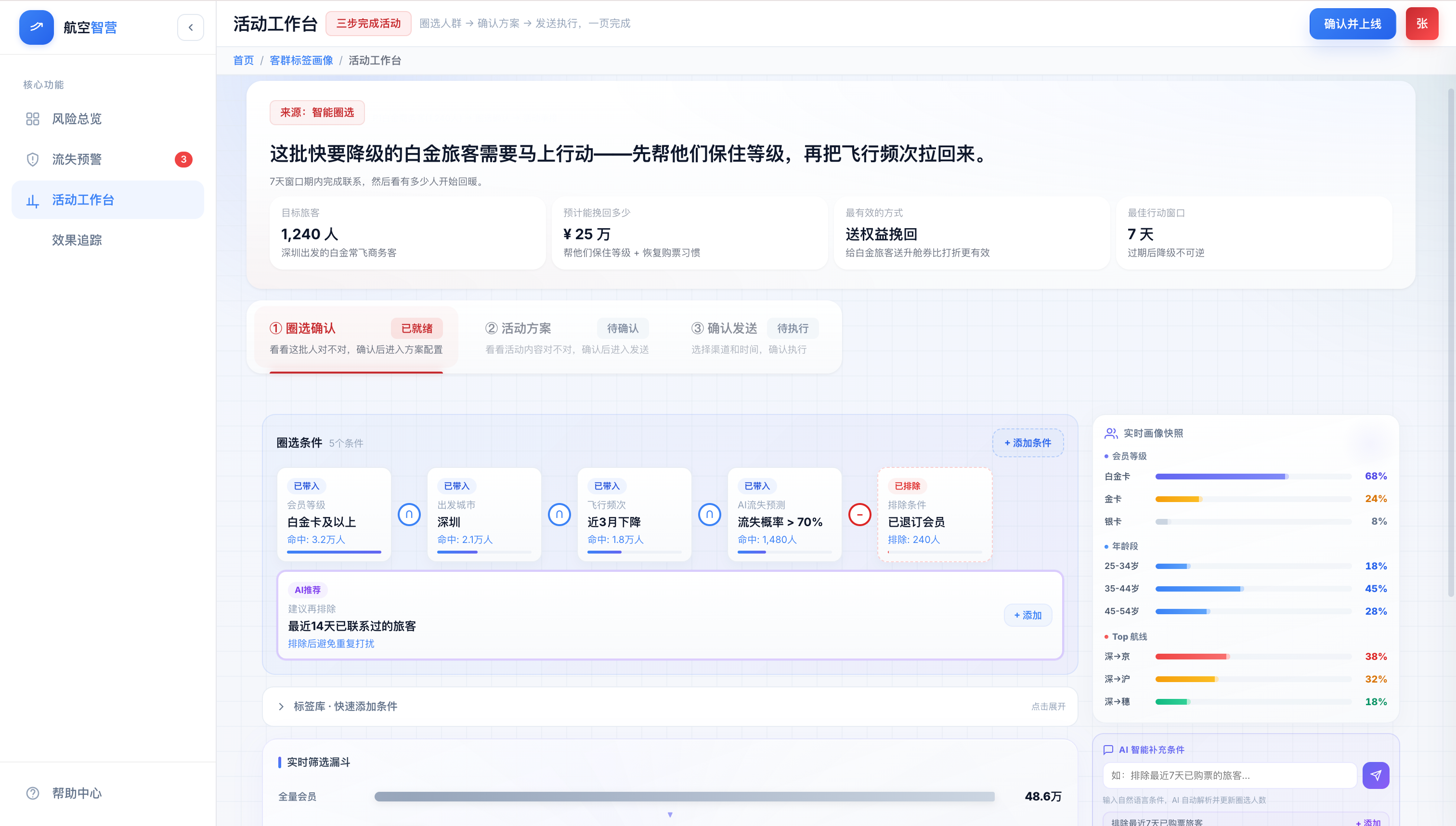 Orion AIP 行动工作台截图